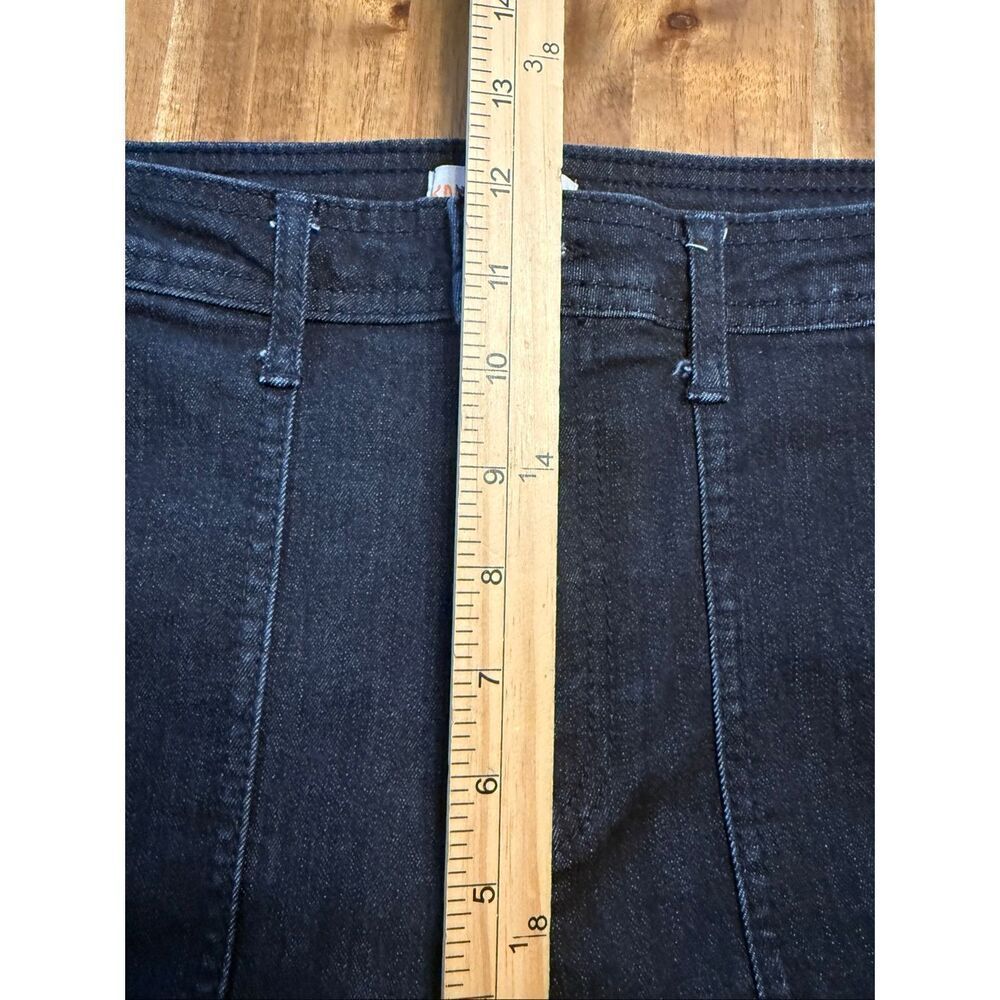 Knox Rose Jeans Womens 10 Black Denim Dark Wash Flare Legs Stretch Boho Festival - Picture 7 of 9